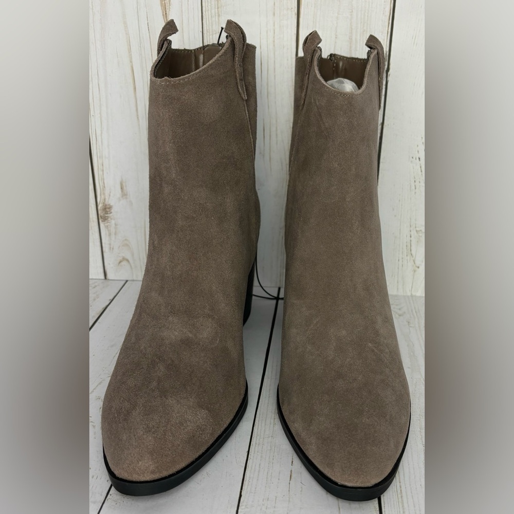 MIA Taupe Suede Ankle Boots